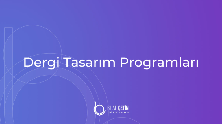 Dergi Tasarım Programları